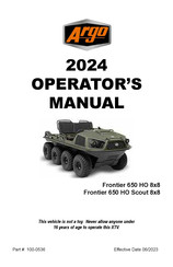 Argo Frontier 650 HO 8x8 2024 Operator's Manual