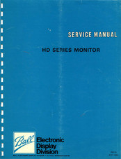 Ball HD Series Service Manual