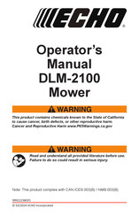 Echo DLM-2100 Operator's Manual