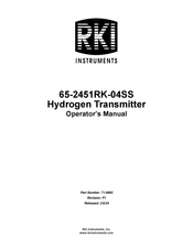 RKI Instruments 65-2451RK-04SS Operator's Manual