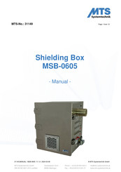 MTS Systems MSB-0605 Manual