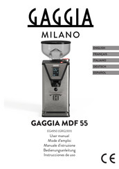 Gaggia Milano MDF 55 User Manual