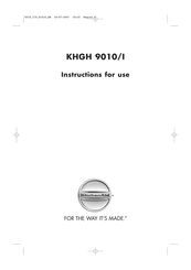 KitchenAid KHGH 9010/I Instructions For Use Manual