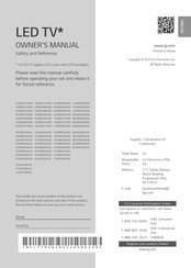 LG 32LR630BZUA Owner's Manual