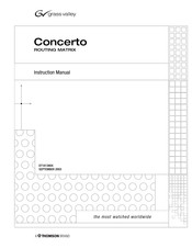 THOMSON GRASS VALLEY Concerto Instruction Manual
