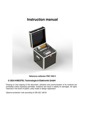 KNESTEL PNR 1000 K Instruction Manual
