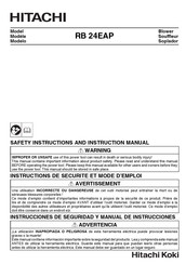 Hitachi Koki RB 24EAP Safety Instructions And Instruction Manual