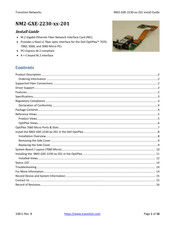 Transition Networks NM2-GXE-2230-LC-201 Install Manual