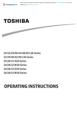 Toshiba 32W2863DA Operating Instructions Manual