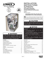 Lennox SIGNATURE SLP99UHV135XV60D Installation Instructions Manual
