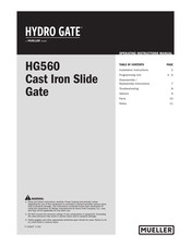 Mueller HYDRO GATE HG560 Operating Instructions Manual