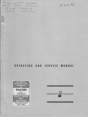 HP 522B Operating And Service Manual