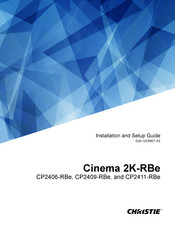 Christie Cinema 2K-RBe Installation And Setup Manual