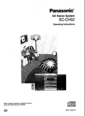 Panasonic SC-CH52 Operating Instructions Manual