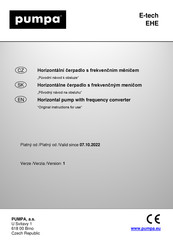 pumpa E-tech EHE Original Instructions For Use