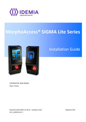Idemia MorphoAccess MPH-AC001B Installation Manual
