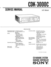 Sony CDK-3000C Service Manual