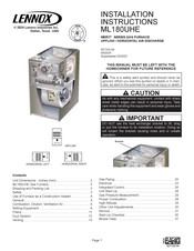 Lennox MERIT ML180UHE045(X)E36A Installation Instructions Manual