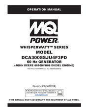 MQ Power WHISPERWATT DCA300SSJU4F3PD Operation Manual