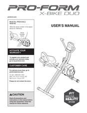 ICON Health & Fitness PRO-FORM X-BIKE DUO User Manual