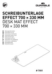 DURABLE EFFECT 700x330 mm Information For Use