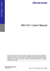 Renesas MCI-HV-1 User Manual