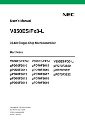 NEC uPD70F3610 User Manual