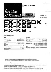 Pioneer FX-K99DK WG Service Manual