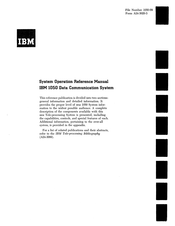IBM 1050 Reference Manual