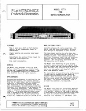 Plantronics 1273 Manual