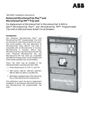 ABB MicroVersaTrip PM Installation Instructions Manual