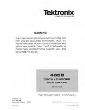 Tektronix 465B Instruction Manual