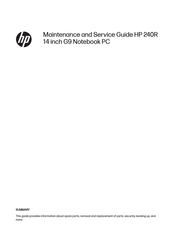 HP 240R G9 Maintenance And Service Manual