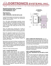 DORTRONICS SYSTEMS 1155 Mounting Instructions