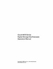 Gould 4070 Operator's Manual