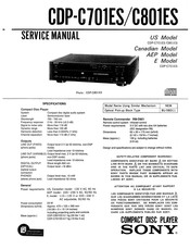 Sony CDP-C801ES Service Manual