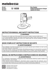 Metabo HPT S 18SB Instruction Manual And Safety Instructions