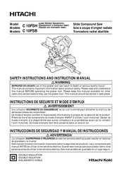 Hitachi Koki C 10FSB Safety Instructions And Instruction Manual