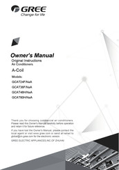 Gree GCAT24F/NaA Owner's Manual