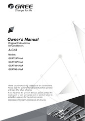 Gree GCAT48H/NaA Owner's Manual