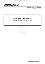 Adam Equipment GBK 16a Manual