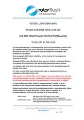 ROTORFLUSH RUBI LH33-400 Use And Maintenance Instruction Manual