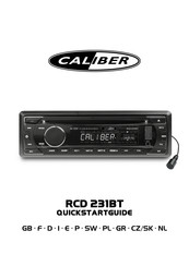 Caliber rcd 231bt Quick Start Manual