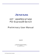 Renesas IDT 89HPES16T4G2 User Manual