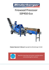 Binderberger SSP-E45-1 Original Operator's Manual