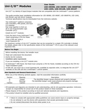 Unitronics UID-0808THS User Manual