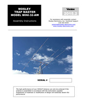 Mosley TRAP MASTER MINI-32-AW Assembly Instructions Manual