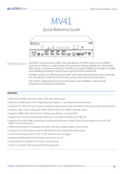 BluStream MV41 Quick Reference Manual