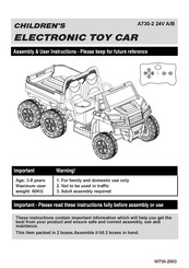 Lean Cars A730-2 Assembly & User Instructions