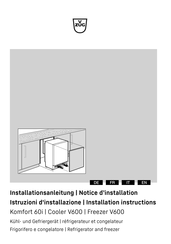 V-ZUG V600 8UN Installation Instructions Manual